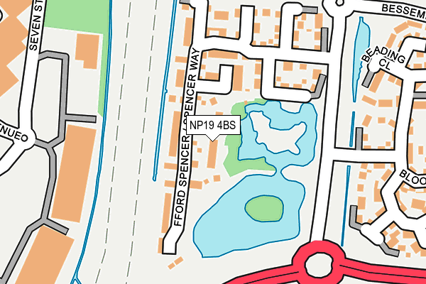 NP19 4BS map - OS OpenMap – Local (Ordnance Survey) NP19 4BS map - OS OpenMap – Local (Ordnance Survey)