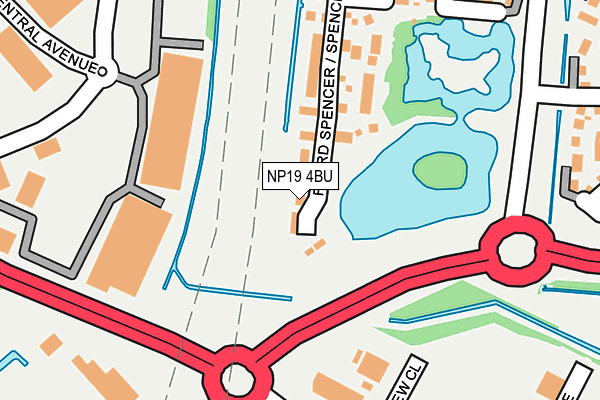 NP19 4BU map - OS OpenMap – Local (Ordnance Survey) NP19 4BU map - OS OpenMap – Local (Ordnance Survey)