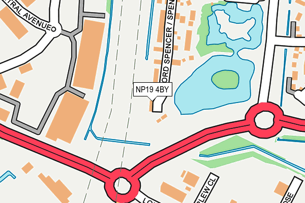NP19 4BY map - OS OpenMap – Local (Ordnance Survey)