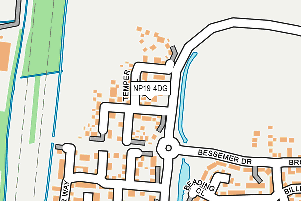 NP19 4DG map - OS OpenMap – Local (Ordnance Survey) NP19 4DG map - OS OpenMap – Local (Ordnance Survey)