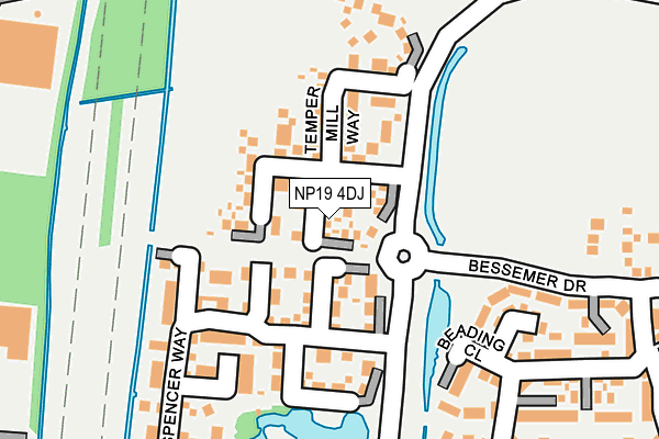 NP19 4DJ map - OS OpenMap – Local (Ordnance Survey) NP19 4DJ map - OS OpenMap – Local (Ordnance Survey)