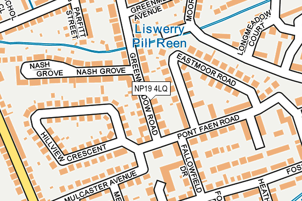NP19 4LQ map - OS OpenMap – Local (Ordnance Survey) NP19 4LQ map - OS OpenMap – Local (Ordnance Survey)
