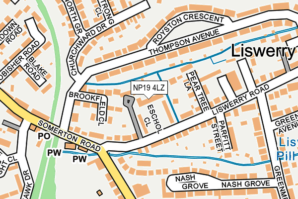 NP19 4LZ map - OS OpenMap – Local (Ordnance Survey) NP19 4LZ map - OS OpenMap – Local (Ordnance Survey)
