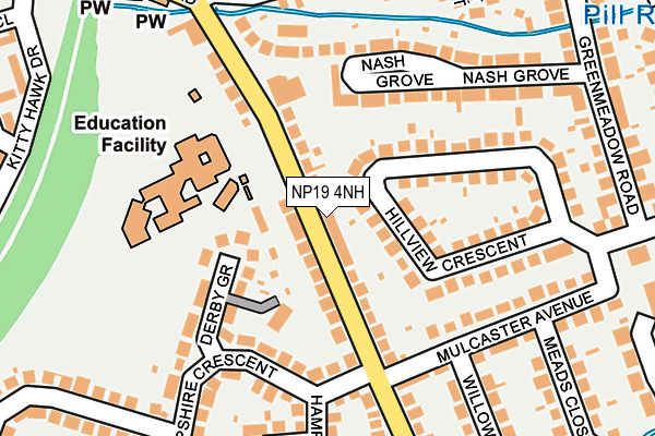 NP19 4NH map - OS OpenMap – Local (Ordnance Survey) NP19 4NH map - OS OpenMap – Local (Ordnance Survey)