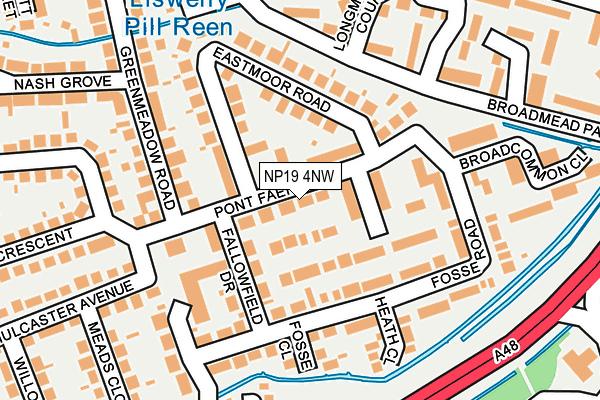 NP19 4NW map - OS OpenMap – Local (Ordnance Survey) NP19 4NW map - OS OpenMap – Local (Ordnance Survey)
