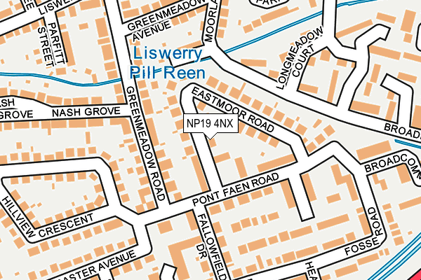 NP19 4NX map - OS OpenMap – Local (Ordnance Survey) NP19 4NX map - OS OpenMap – Local (Ordnance Survey)