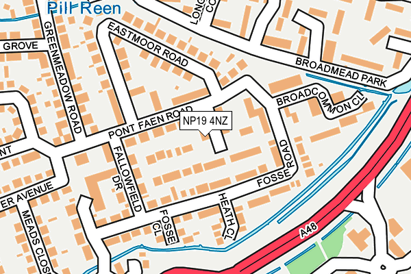 NP19 4NZ map - OS OpenMap – Local (Ordnance Survey) NP19 4NZ map - OS OpenMap – Local (Ordnance Survey)