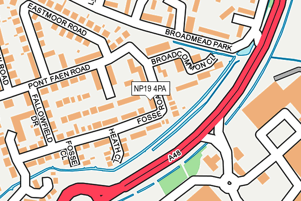 NP19 4PA map - OS OpenMap – Local (Ordnance Survey) NP19 4PA map - OS OpenMap – Local (Ordnance Survey)