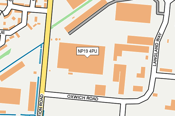 NP19 4PU map - OS OpenMap – Local (Ordnance Survey) NP19 4PU map - OS OpenMap – Local (Ordnance Survey)