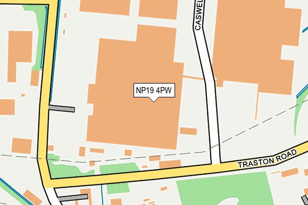 NP19 4PW map - OS OpenMap – Local (Ordnance Survey) NP19 4PW map - OS OpenMap – Local (Ordnance Survey)