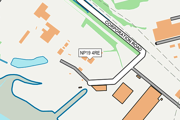 NP19 4RE map - OS OpenMap – Local (Ordnance Survey) NP19 4RE map - OS OpenMap – Local (Ordnance Survey)