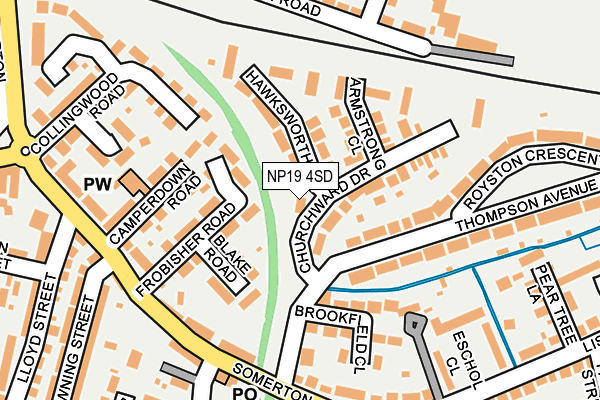 NP19 4SD map - OS OpenMap – Local (Ordnance Survey) NP19 4SD map - OS OpenMap – Local (Ordnance Survey)