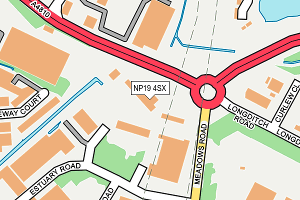 NP19 4SX map - OS OpenMap – Local (Ordnance Survey) NP19 4SX map - OS OpenMap – Local (Ordnance Survey)