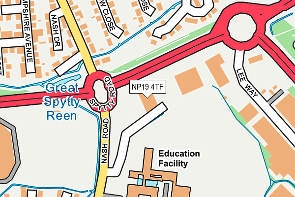 NP19 4TF map - OS OpenMap – Local (Ordnance Survey) NP19 4TF map - OS OpenMap – Local (Ordnance Survey)