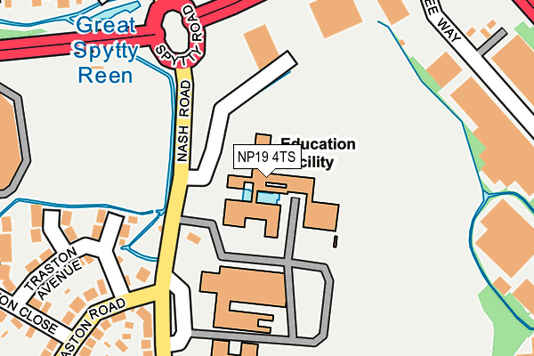 NP19 4TS map - OS OpenMap – Local (Ordnance Survey) NP19 4TS map - OS OpenMap – Local (Ordnance Survey)