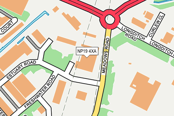 NP19 4XA map - OS OpenMap – Local (Ordnance Survey) NP19 4XA map - OS OpenMap – Local (Ordnance Survey)