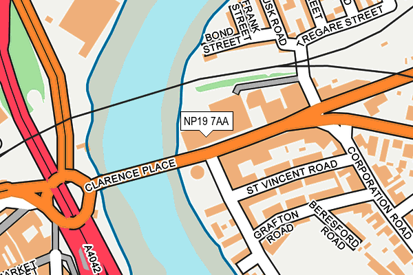 NP19 7AA map - OS OpenMap – Local (Ordnance Survey) NP19 7AA map - OS OpenMap – Local (Ordnance Survey)