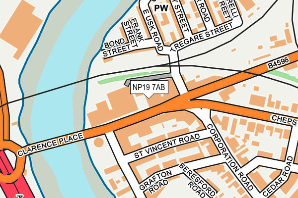 NP19 7AB map - OS OpenMap – Local (Ordnance Survey) NP19 7AB map - OS OpenMap – Local (Ordnance Survey)