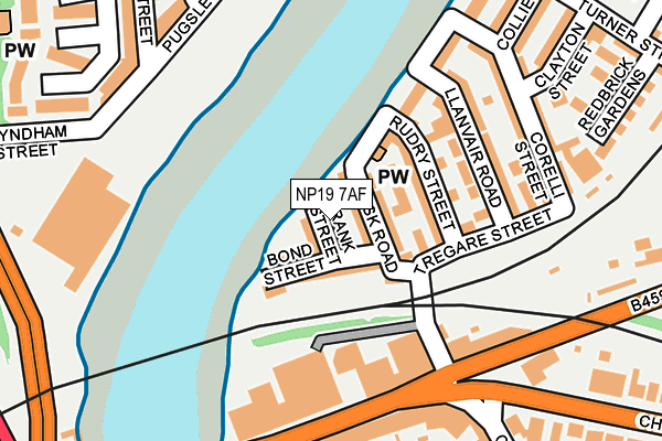 NP19 7AF map - OS OpenMap – Local (Ordnance Survey) NP19 7AF map - OS OpenMap – Local (Ordnance Survey)
