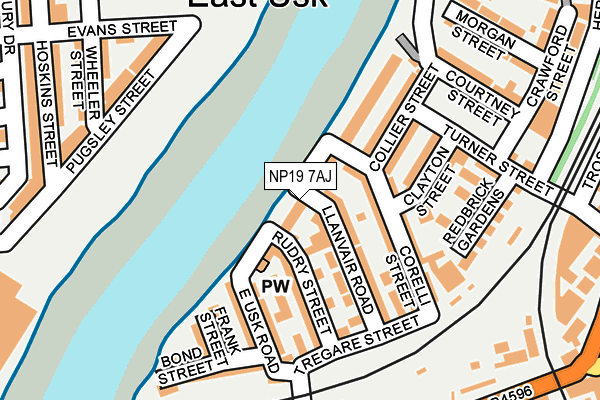 NP19 7AJ map - OS OpenMap – Local (Ordnance Survey) NP19 7AJ map - OS OpenMap – Local (Ordnance Survey)