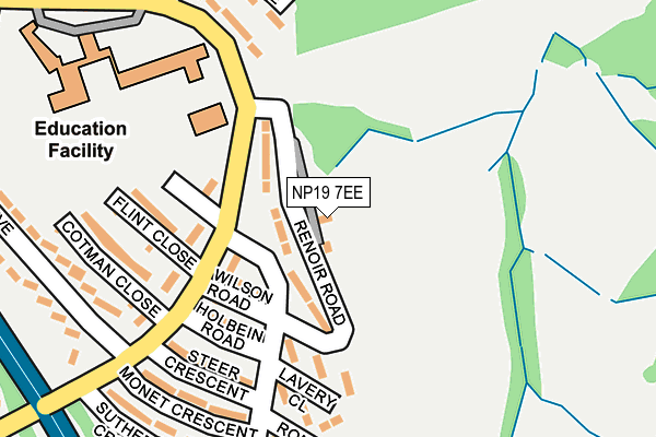 NP19 7EE map - OS OpenMap – Local (Ordnance Survey) NP19 7EE map - OS OpenMap – Local (Ordnance Survey)