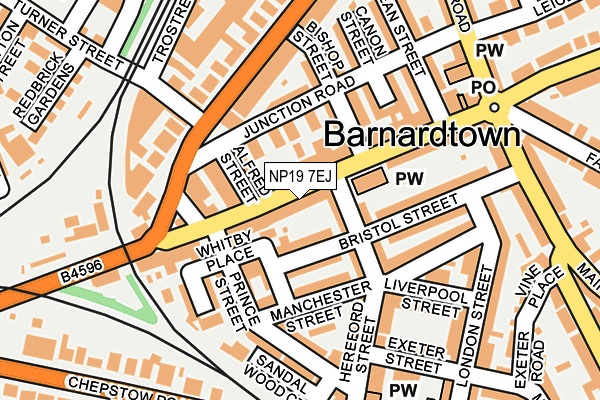 NP19 7EJ map - OS OpenMap – Local (Ordnance Survey) NP19 7EJ map - OS OpenMap – Local (Ordnance Survey)