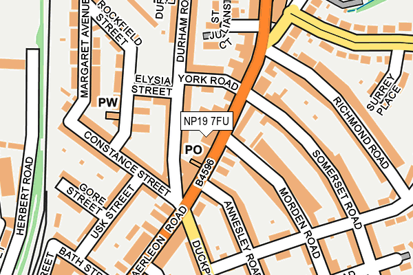 NP19 7FU map - OS OpenMap – Local (Ordnance Survey) NP19 7FU map - OS OpenMap – Local (Ordnance Survey)