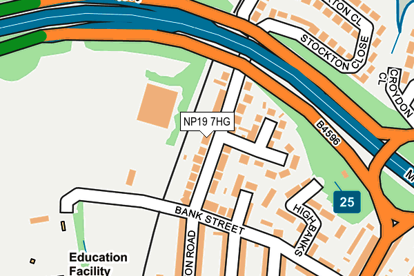 NP19 7HG map - OS OpenMap – Local (Ordnance Survey) NP19 7HG map - OS OpenMap – Local (Ordnance Survey)