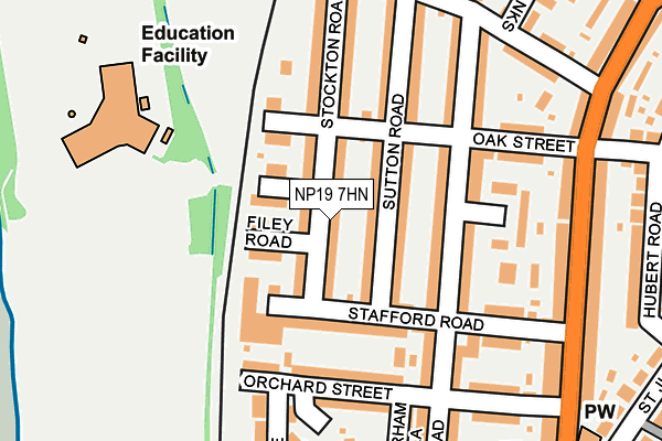 NP19 7HN map - OS OpenMap – Local (Ordnance Survey) NP19 7HN map - OS OpenMap – Local (Ordnance Survey)