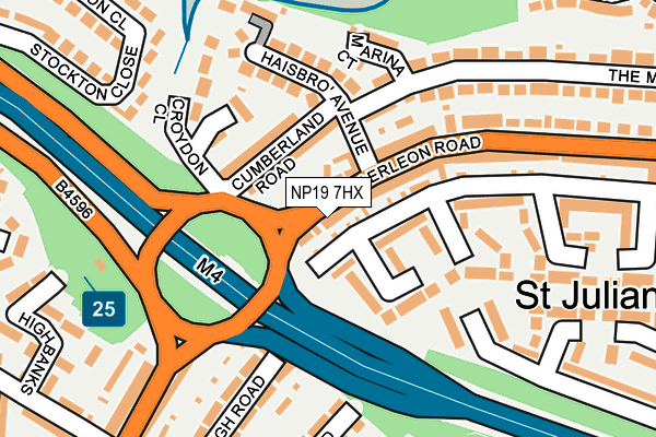 NP19 7HX map - OS OpenMap – Local (Ordnance Survey) NP19 7HX map - OS OpenMap – Local (Ordnance Survey)