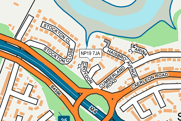 NP19 7JA map - OS OpenMap – Local (Ordnance Survey) NP19 7JA map - OS OpenMap – Local (Ordnance Survey)