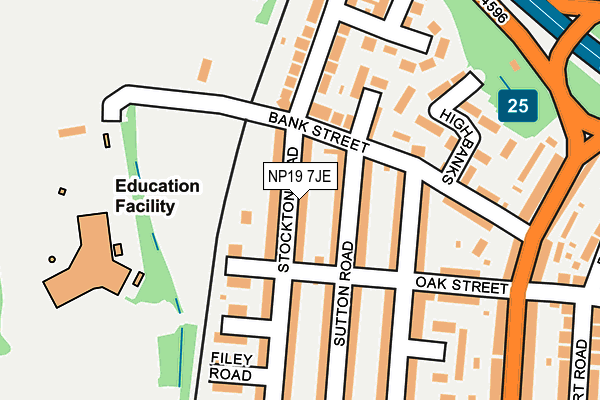 NP19 7JE map - OS OpenMap – Local (Ordnance Survey) NP19 7JE map - OS OpenMap – Local (Ordnance Survey)
