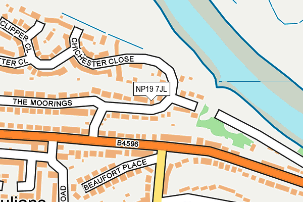 NP19 7JL map - OS OpenMap – Local (Ordnance Survey) NP19 7JL map - OS OpenMap – Local (Ordnance Survey)