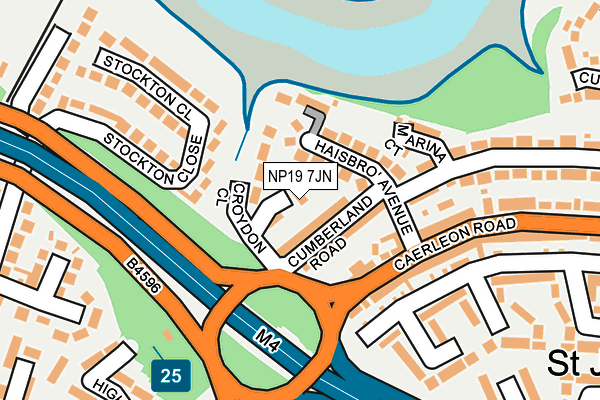 NP19 7JN map - OS OpenMap – Local (Ordnance Survey) NP19 7JN map - OS OpenMap – Local (Ordnance Survey)