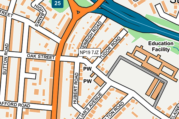 NP19 7JZ map - OS OpenMap – Local (Ordnance Survey) NP19 7JZ map - OS OpenMap – Local (Ordnance Survey)