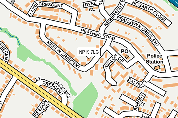 NP19 7LG map - OS OpenMap – Local (Ordnance Survey) NP19 7LG map - OS OpenMap – Local (Ordnance Survey)