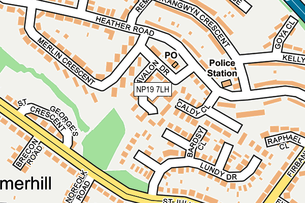NP19 7LH map - OS OpenMap – Local (Ordnance Survey) NP19 7LH map - OS OpenMap – Local (Ordnance Survey)