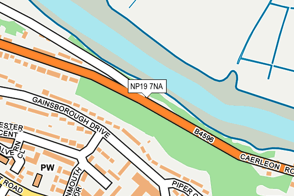 NP19 7NA map - OS OpenMap – Local (Ordnance Survey) NP19 7NA map - OS OpenMap – Local (Ordnance Survey)