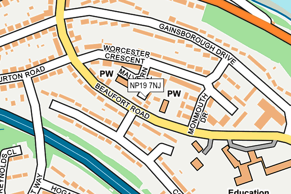 NP19 7NJ map - OS OpenMap – Local (Ordnance Survey) NP19 7NJ map - OS OpenMap – Local (Ordnance Survey)