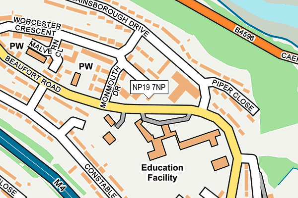 NP19 7NP map - OS OpenMap – Local (Ordnance Survey) NP19 7NP map - OS OpenMap – Local (Ordnance Survey)