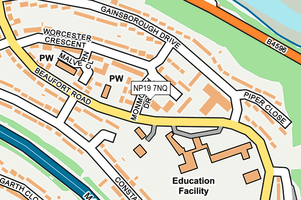 NP19 7NQ map - OS OpenMap – Local (Ordnance Survey) NP19 7NQ map - OS OpenMap – Local (Ordnance Survey)