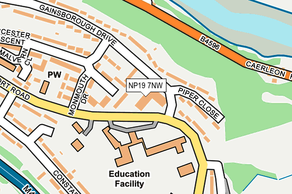 NP19 7NW map - OS OpenMap – Local (Ordnance Survey) NP19 7NW map - OS OpenMap – Local (Ordnance Survey)