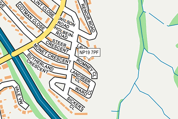 NP19 7PF map - OS OpenMap – Local (Ordnance Survey) NP19 7PF map - OS OpenMap – Local (Ordnance Survey)