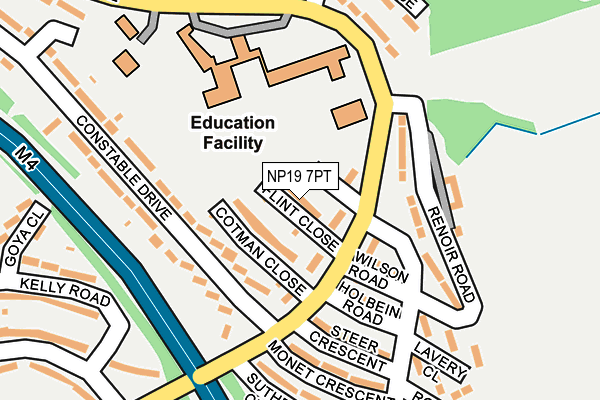NP19 7PT map - OS OpenMap – Local (Ordnance Survey) NP19 7PT map - OS OpenMap – Local (Ordnance Survey)