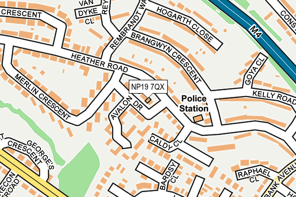 NP19 7QX map - OS OpenMap – Local (Ordnance Survey) NP19 7QX map - OS OpenMap – Local (Ordnance Survey)