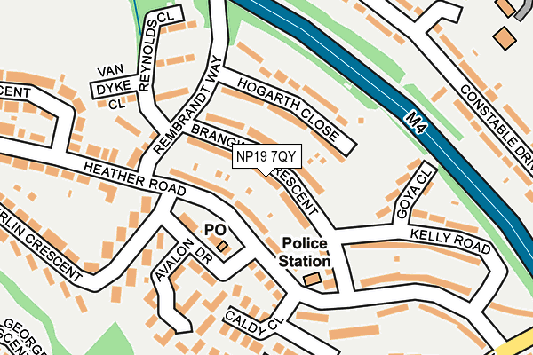 NP19 7QY map - OS OpenMap – Local (Ordnance Survey) NP19 7QY map - OS OpenMap – Local (Ordnance Survey)