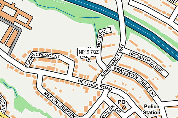 NP19 7QZ map - OS OpenMap – Local (Ordnance Survey) NP19 7QZ map - OS OpenMap – Local (Ordnance Survey)