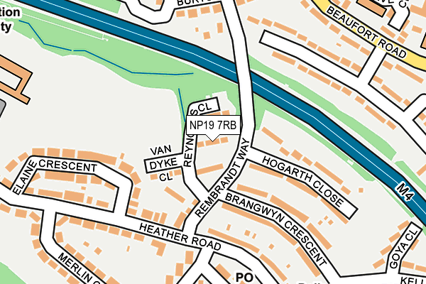 NP19 7RB map - OS OpenMap – Local (Ordnance Survey) NP19 7RB map - OS OpenMap – Local (Ordnance Survey)