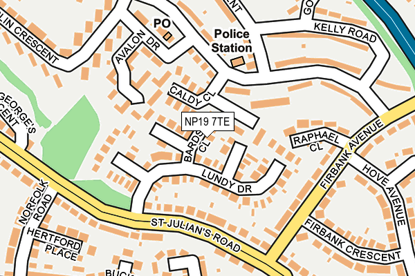 NP19 7TE map - OS OpenMap – Local (Ordnance Survey) NP19 7TE map - OS OpenMap – Local (Ordnance Survey)
