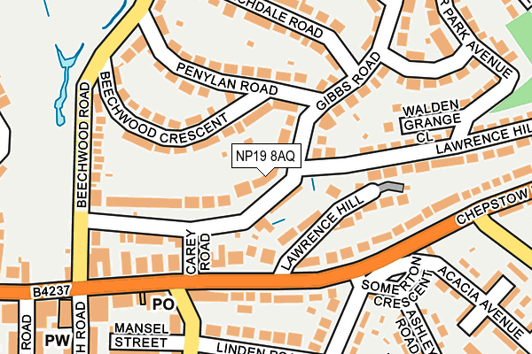 NP19 8AQ map - OS OpenMap – Local (Ordnance Survey) NP19 8AQ map - OS OpenMap – Local (Ordnance Survey)